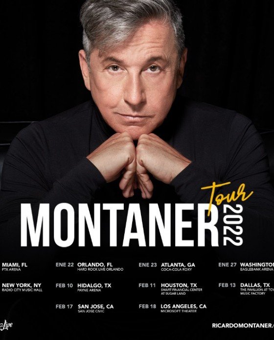 Cartel de Ricardo Montaner "2022 TOUR"
