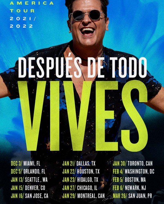 Cartel de Carlos Vives. "Después De Todo Vives"
